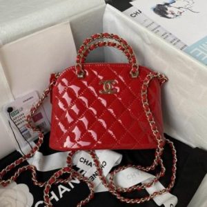 Red Chanel women's bag