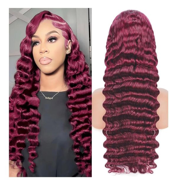 13*4 full frontal wig 180% deep curly